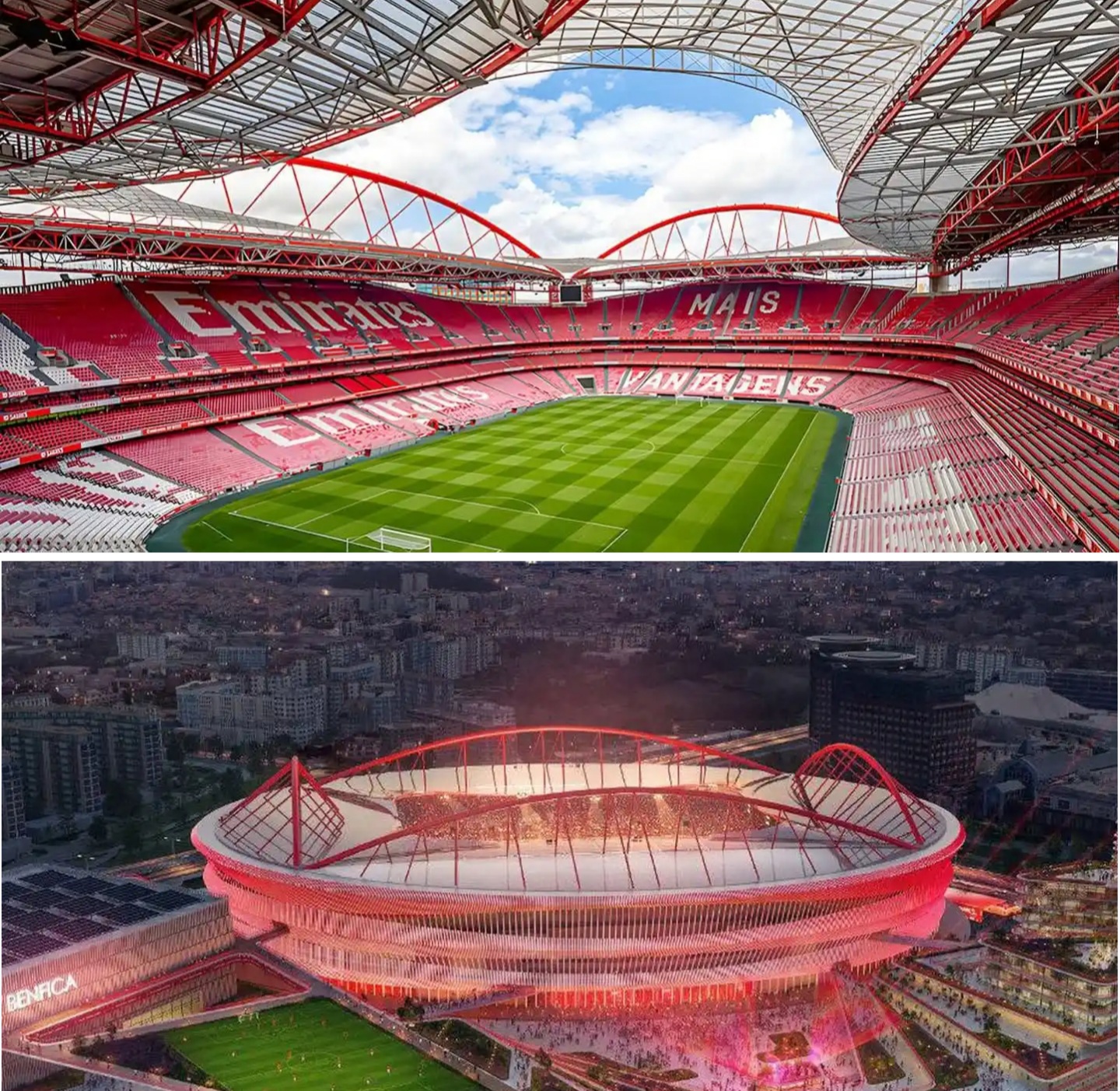 Benfica revela plano estratégico para expandir e redesenhar o Estádio da Luz para a próxima geração